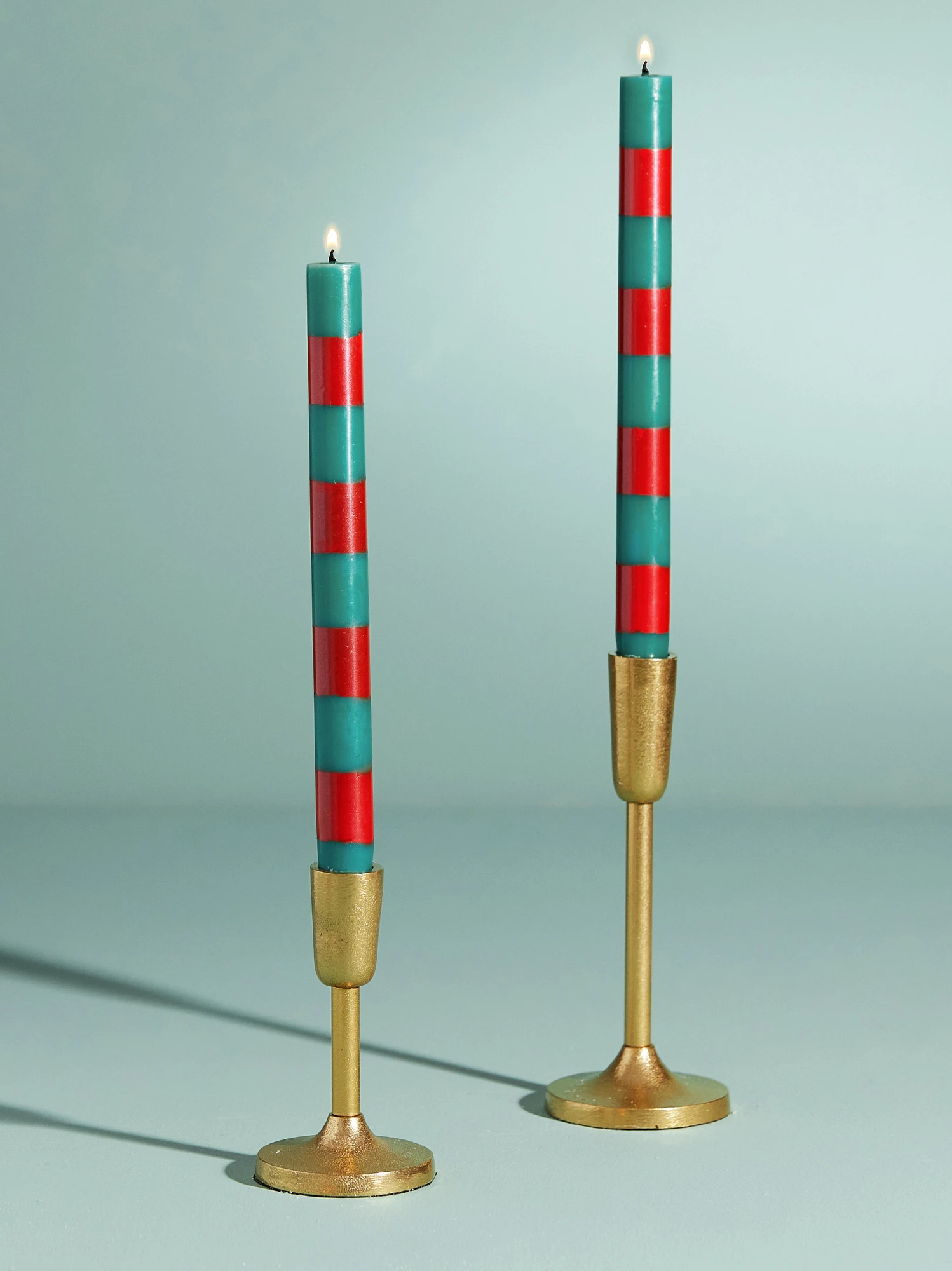 Colorblock Christmas Candle Set 1 Colorblock Christmas Candle Set