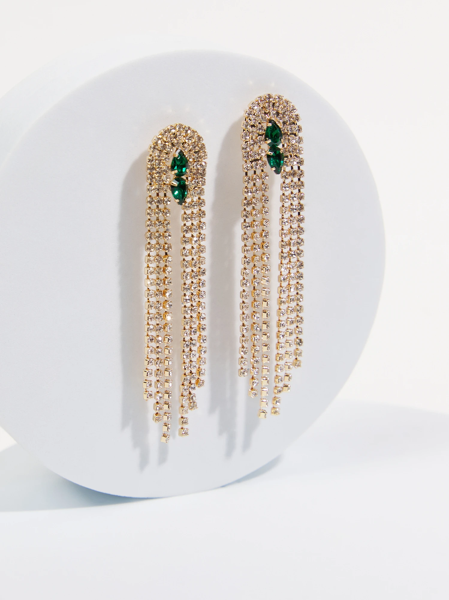 Axelle Crystal Fringe Earrings 2 Axelle Crystal Fringe Earrings - Image 2
