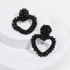 Beaded Heart Earrings