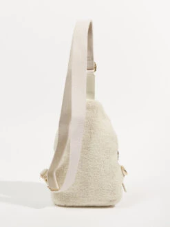 Reese Sherpa Sling Bag -Deals Trending US Clothes Store 000221 30894SHIVORYARU CREAM 02