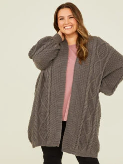 Vienna Oversized Cardigan -Deals Trending US Clothes Store 000787 HF23G186 ARU CHARCOAL 01
