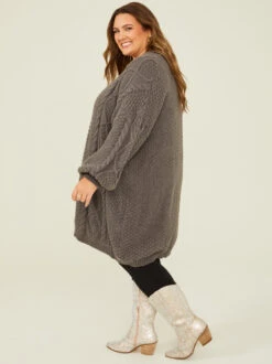 Vienna Oversized Cardigan -Deals Trending US Clothes Store 000787 HF23G186 ARU CHARCOAL 02