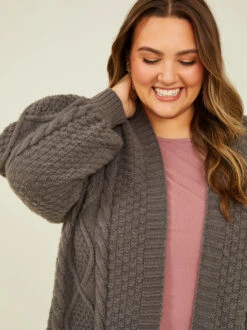 Vienna Oversized Cardigan -Deals Trending US Clothes Store 000787 HF23G186 ARU CHARCOAL 04