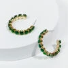 Emmie Rhinestone Hoop Earrings