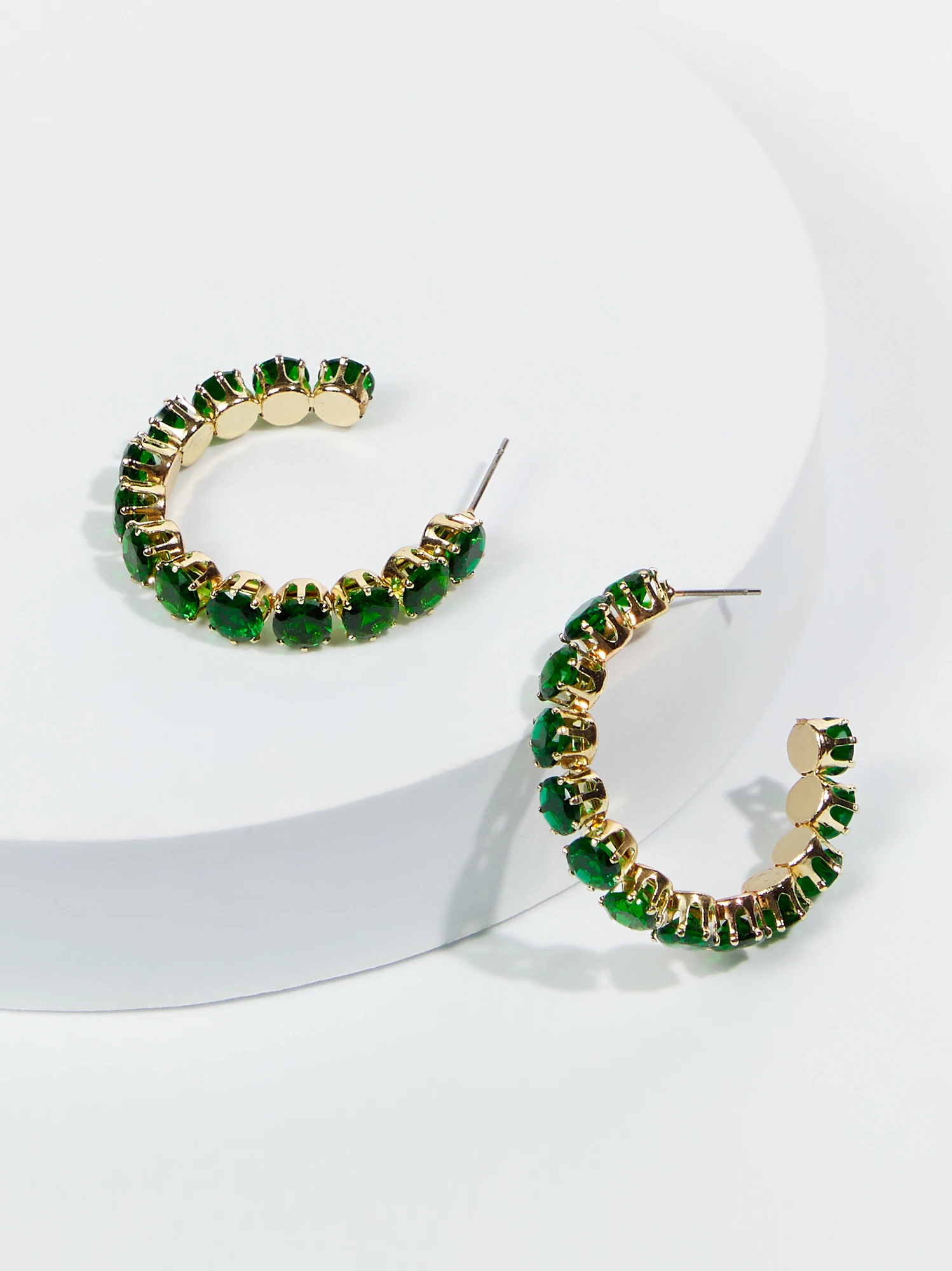 Emmie Rhinestone Hoop Earrings 1 Emmie Rhinestone Hoop Earrings