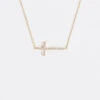 18k Gold Rhinestone Cross Necklace