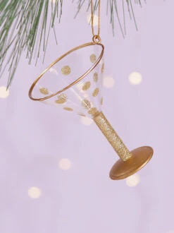 Champagne Glass Christmas Ornament