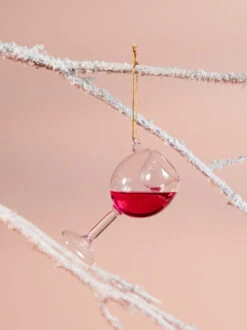 Glass Of Wine Christmas Ornament