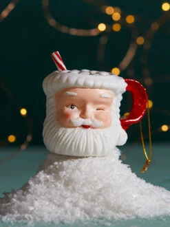 Santa Mug Christmas Ornament