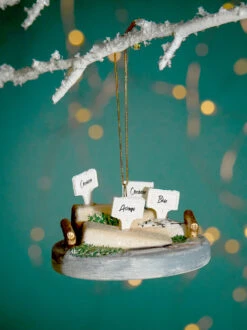 Cheese Tray Christmas Ornament