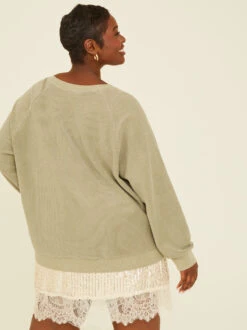 Nashville Corded Oversized Sweatshirt 8 Nashville Corded Oversized Sweatshirt -Deals Trending US Clothes Store 000921 T1844CPKBS N VETIVER 03