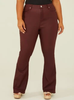 Aubree Coated Pants -Deals Trending US Clothes Store 000940 112563A WINE 02