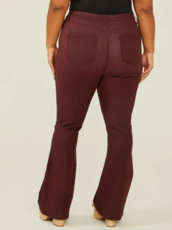 Aubree Coated Pants -Deals Trending US Clothes Store 000940 112563A WINE 04