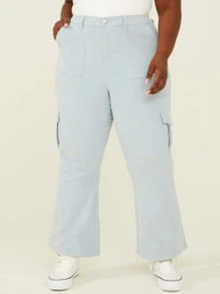 Frankie Corduroy Cargo Pants -Deals Trending US Clothes Store 000940 113008 LIGHT BLUE 02