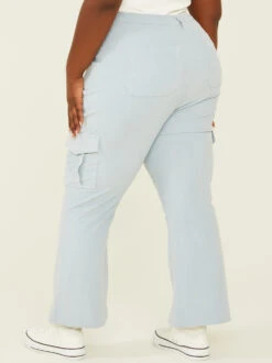 Frankie Corduroy Cargo Pants -Deals Trending US Clothes Store 000940 113008 LIGHT BLUE 04