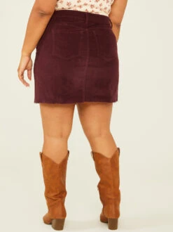 Maya Cord Skirt -Deals Trending US Clothes Store 000940 31146 WINE 04