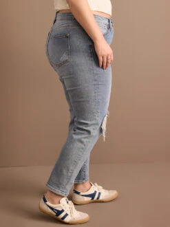 Destructed Girlfriend Jeans -Deals Trending US Clothes Store 000962 DX22128RIX DURHAM 03