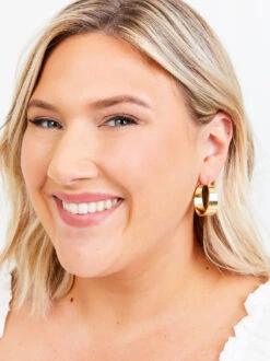 18k Gold Helena Hoop Earrings -Deals Trending US Clothes Store 001036 94141P 18K GOLD 06