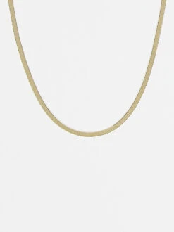 18k Gold Herringbone Necklace
