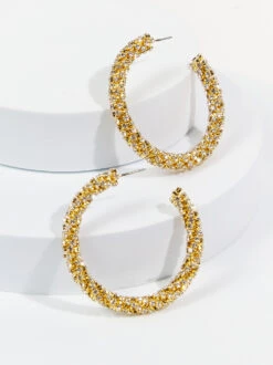 Giada Rhinestone Hoop Earrings