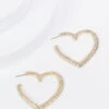 Rhinestone Heart Earrings