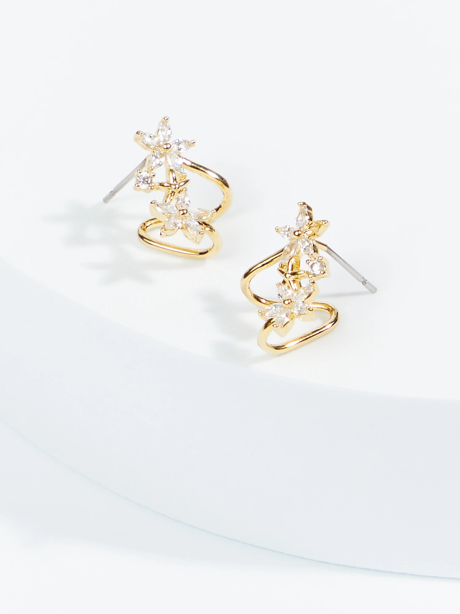 18k Gold Colette Flower Earrings 1 18k Gold Colette Flower Earrings