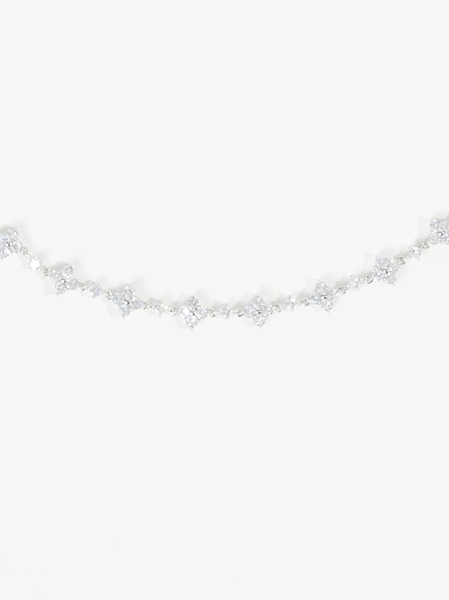 Rhinestone Clover Necklace 2 Rhinestone Clover Necklace - Image 2