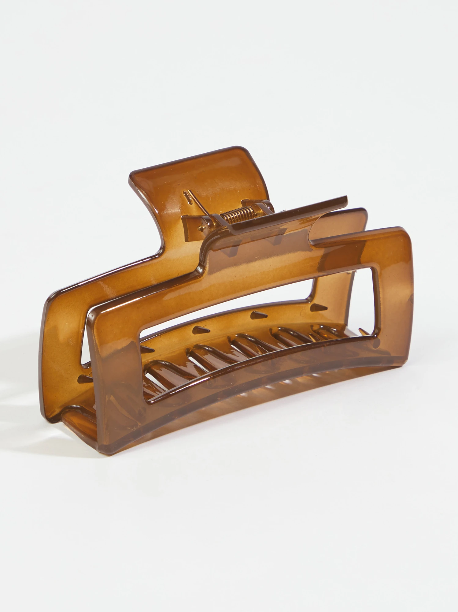 Emily Box Claw Clip - Brown 1 Emily Box Claw Clip - Brown