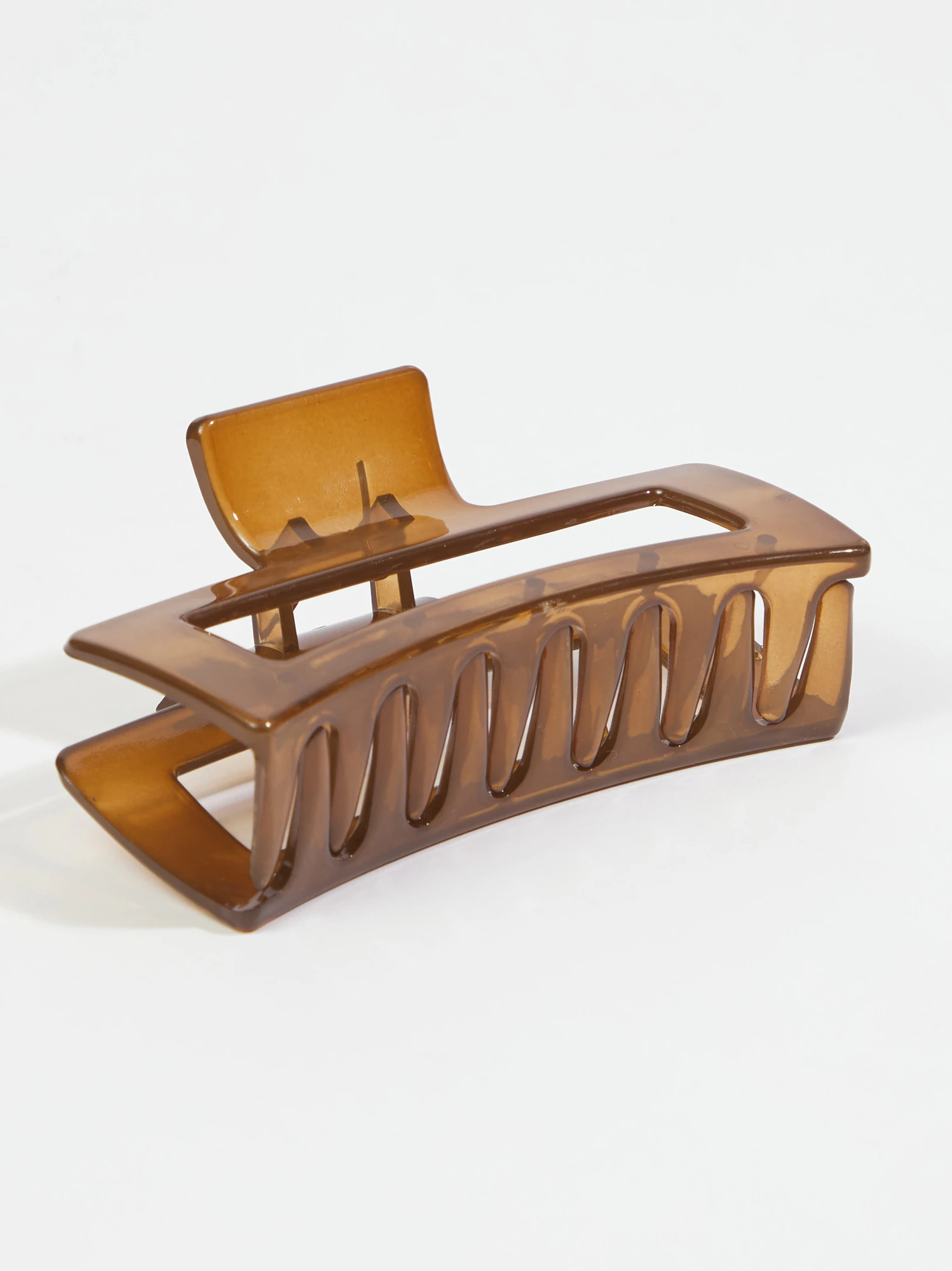Emily Box Claw Clip - Brown 2 Emily Box Claw Clip - Brown - Image 2