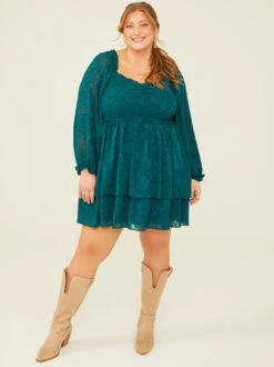 Ellenie Dress -Deals Trending US Clothes Store 001125 ELLENIE P HUNTER GREEN 01