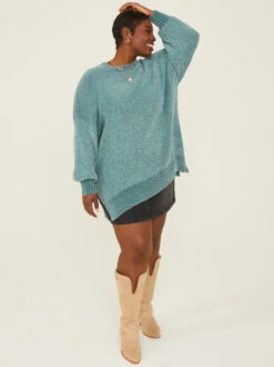 Sofia Sweater -Deals Trending US Clothes Store 001753 T8143X DUSTY AQUA 05