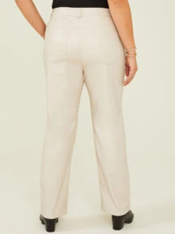 Nelson Vegan Leather Straight Pants 7 Nelson Vegan Leather Straight Pants -Deals Trending US Clothes Store 001761 IES2249P ARU CREAM 03