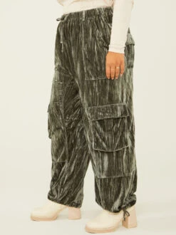 Adley Velvet Cargo Joggers -Deals Trending US Clothes Store 001761 IMA9394PARU OLIVE 03