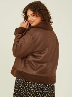 Reed Faux Shearling Jacket 12 Reed Faux Shearling Jacket -Deals Trending US Clothes Store 001761 IMJ9523JARU CHOCOLATE BROWN 04