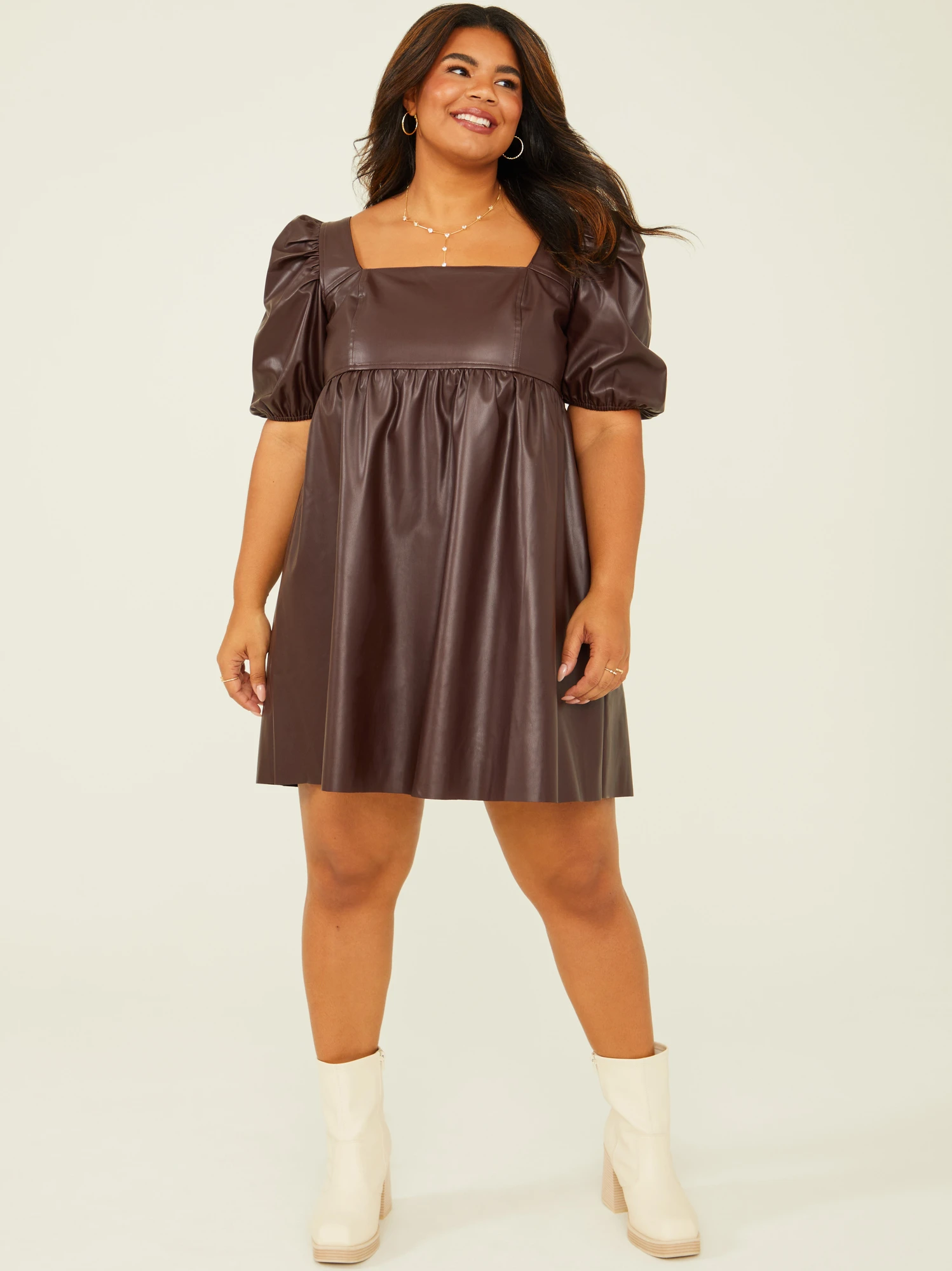 Inaya Vegan Leather Dress 2 Inaya Vegan Leather Dress - Image 2
