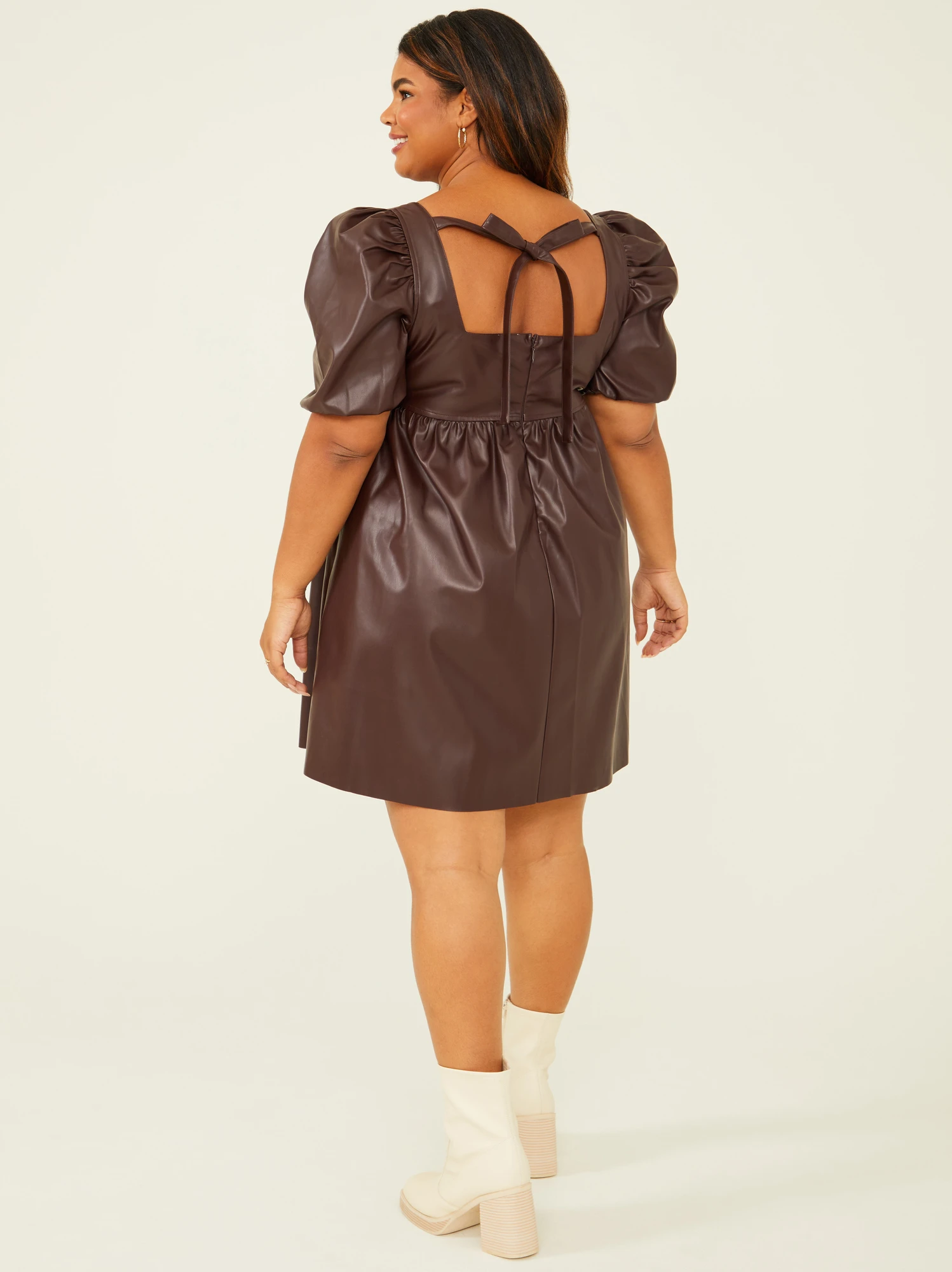 Inaya Vegan Leather Dress 4 Inaya Vegan Leather Dress - Image 4
