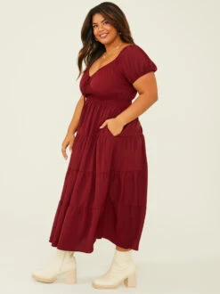 Claire Maxi Dress -Deals Trending US Clothes Store 001761 ISS1280D 7ASP WINE 02