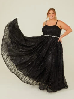 Maggie Sequin Maxi Dress 7 Maggie Sequin Maxi Dress -Deals Trending US Clothes Store 001839 NT 40558ARU BLACK 01