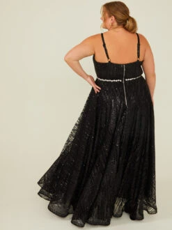 Maggie Sequin Maxi Dress 9 Maggie Sequin Maxi Dress -Deals Trending US Clothes Store 001839 NT 40558ARU BLACK 03