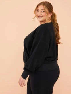 Serene Sherpa Pullover -Deals Trending US Clothes Store 001839 NT 40575ARU BLACK 02