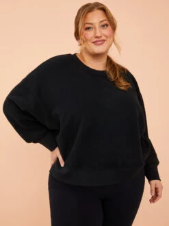 Serene Sherpa Pullover -Deals Trending US Clothes Store 001839 NT 40575ARU BLACK 04