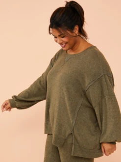 Tranquil Waffle Pullover