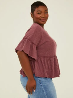 Hallie Top -Deals Trending US Clothes Store 001885 HA48995 ASP BURGUNDY 02