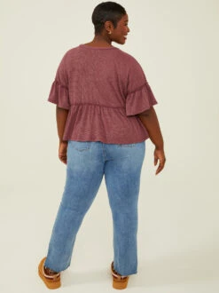 Hallie Top -Deals Trending US Clothes Store 001885 HA48995 ASP BURGUNDY 03