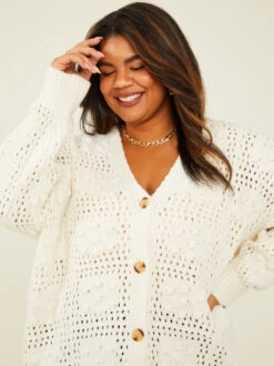 Clementine Textured Cardigan -Deals Trending US Clothes Store 001913 SW0263CRW IVORY 04