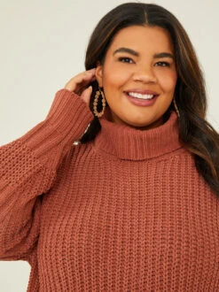 Jules Turtleneck Sweater 9 Jules Turtleneck Sweater -Deals Trending US Clothes Store 001913 SW0340CRW MAHOGANY 04