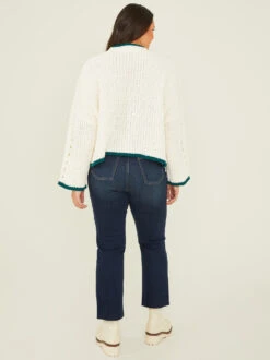 Knox Mock Neck Sweater -Deals Trending US Clothes Store 001913 SW338CRW IVORY GREEN 03