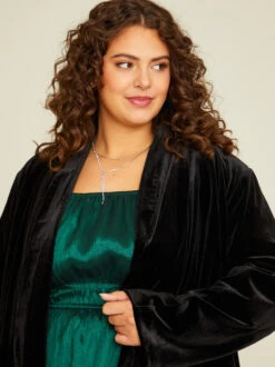 Rose Velvet Blazer 9 Rose Velvet Blazer -Deals Trending US Clothes Store 001926 CGS414PIMK B BLACK 04
