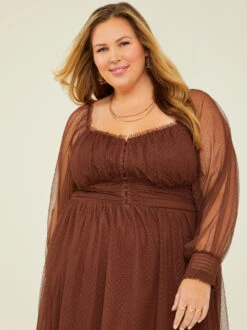 Roxy Corset Dress -Deals Trending US Clothes Store 001926 DMDK1178AIMK P BROWN 04