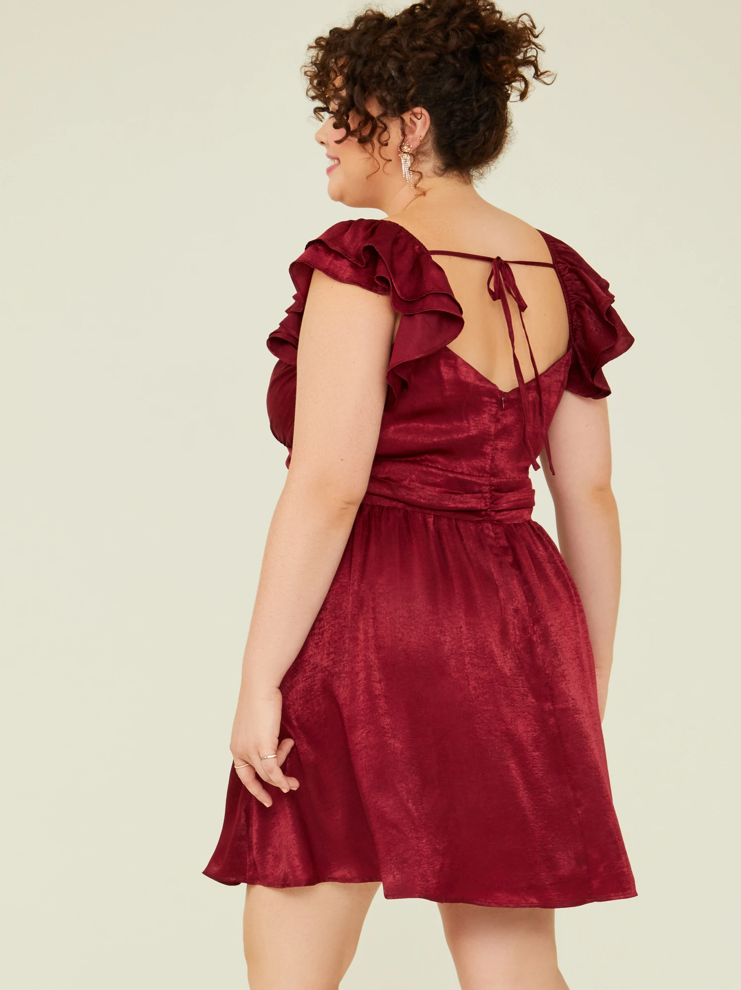 Lucia Ruffle Satin Dress 5 Lucia Ruffle Satin Dress - Image 5